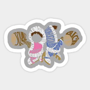 Ice Climbers Typography Sticker